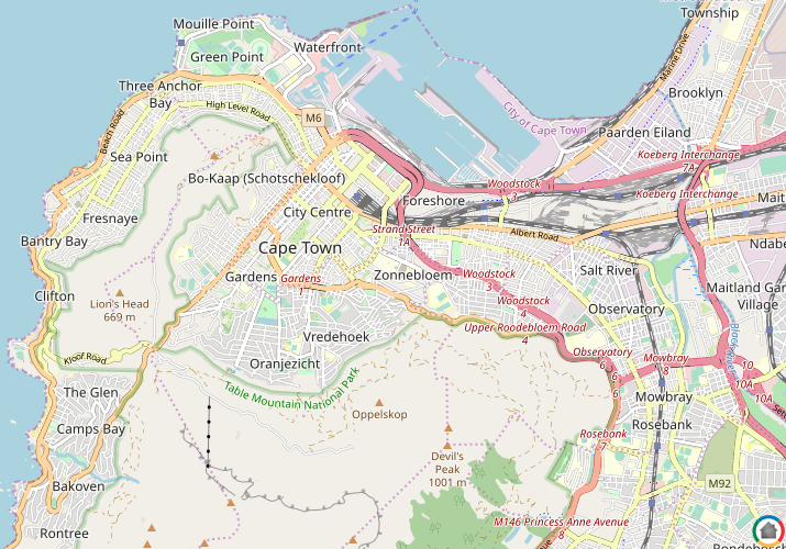Map location of Zonnebloem